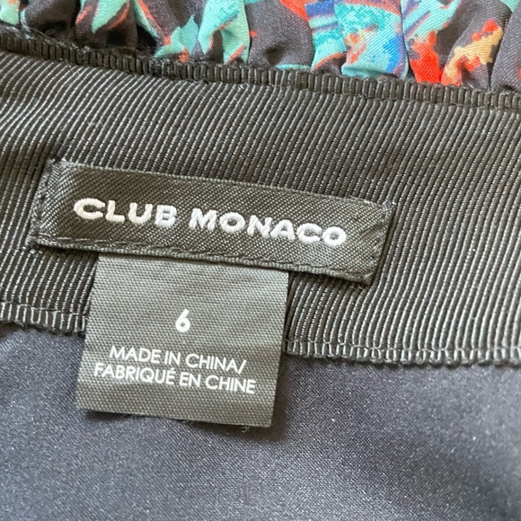 Club Monaco High Waisted Bird/Floral Print Wide Silk Pants Womens Size 6‎ - Picture 12 of 13